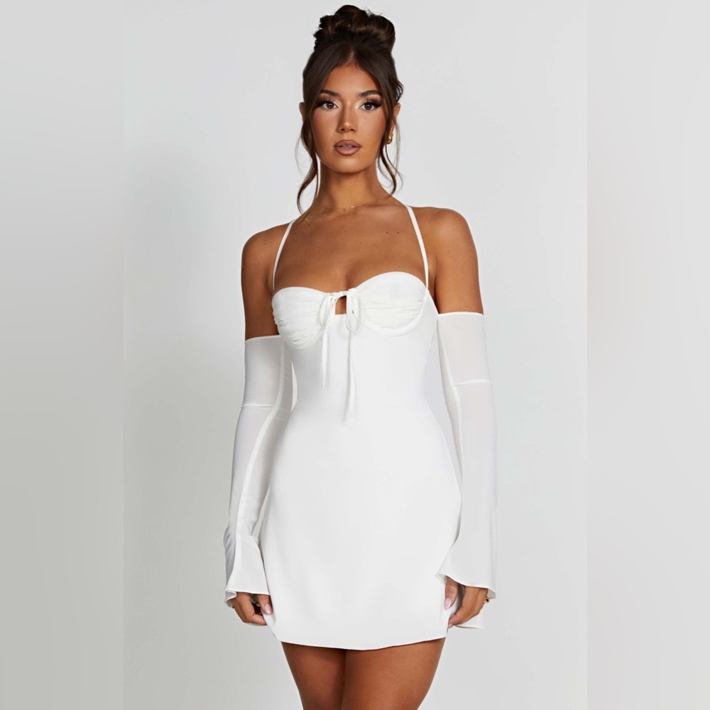 White mini party dress